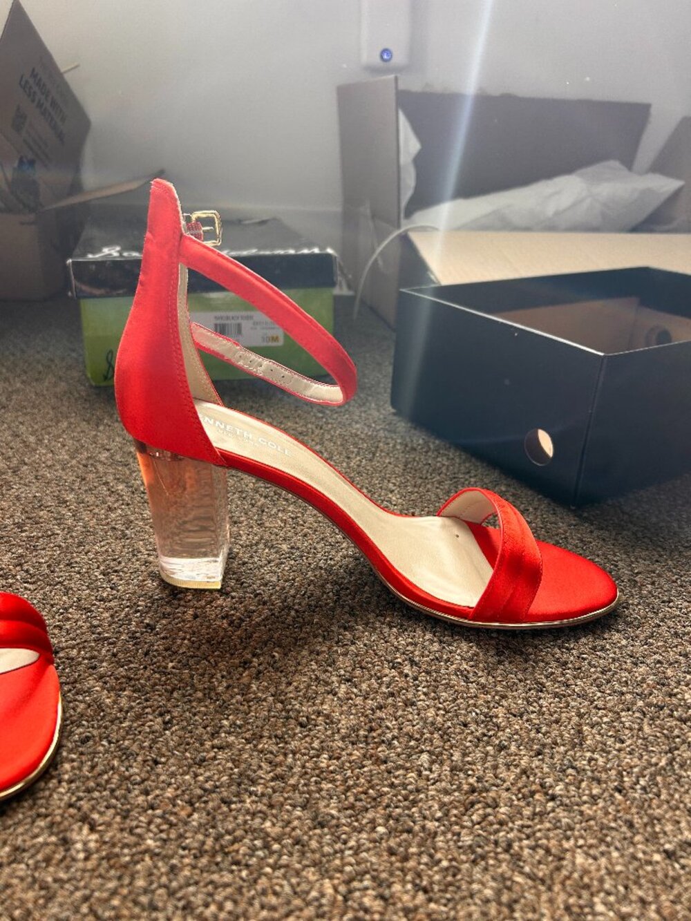 Kenneth Cole Lex Lucite Heel in Orange